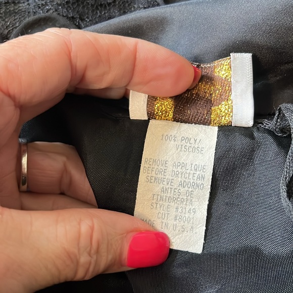 Black tie fully lined rosette maxi skirt size large - Picture 8 of 10